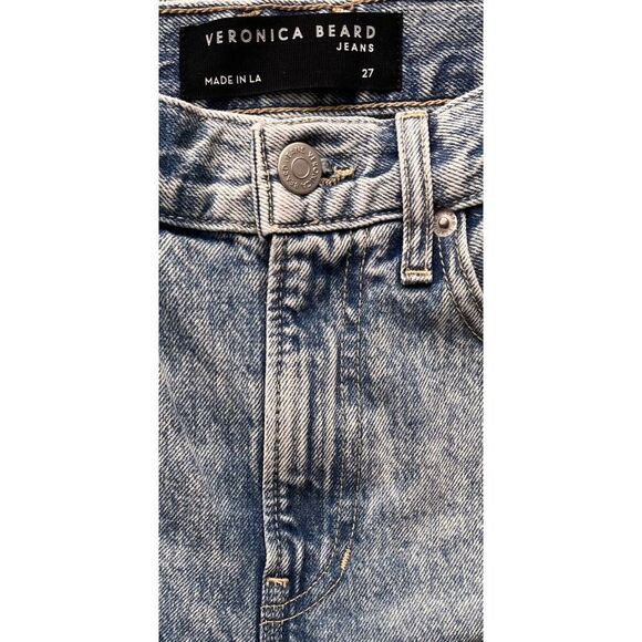 NWT VERONICA BEARD Carly Kick Flare Rigid High Rise Crop Jeans in Pebble Stone - Picture 10 of 16